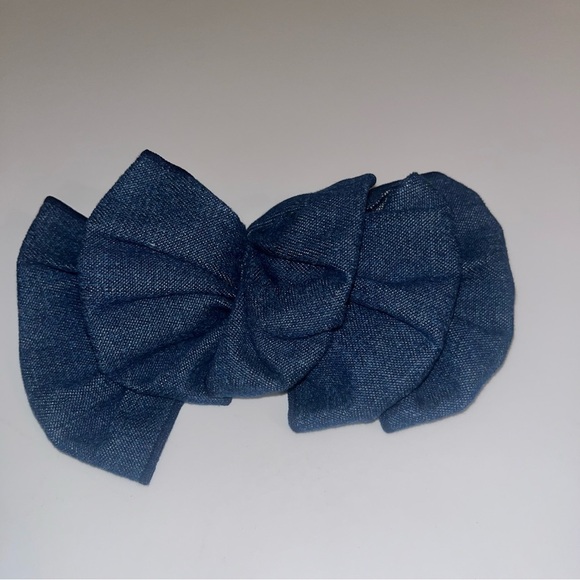 Chic Denim Hair Bow/b303 - Picture 1 of 2